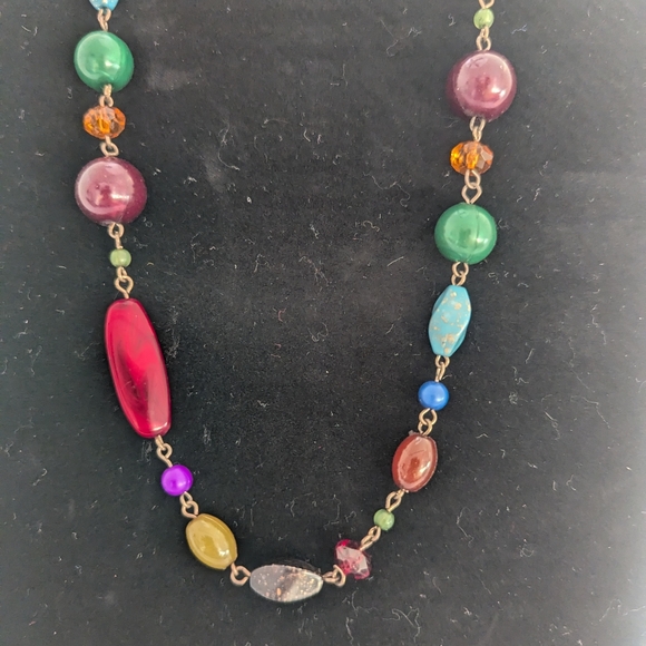 Multi Beaded and Colored Necklace - Picture 2 of 2